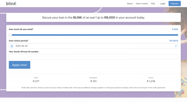 Blink Finance - Loans up to R8.000