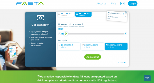 Fasta - Loans up to R8.000